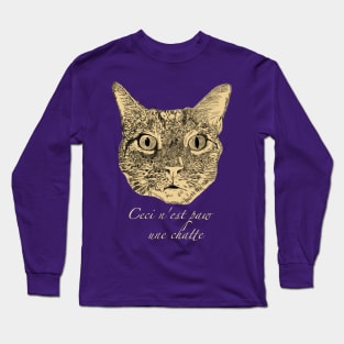 Ceci n'est paw une chatte Long Sleeve T-Shirt